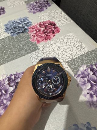 Reloj Guess Hombre Dorado y Azul