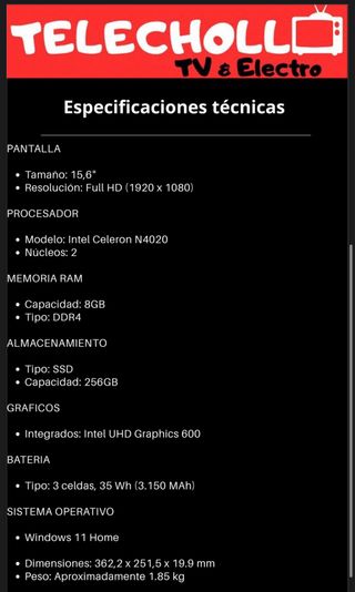 Lenovo V15 Celeron 8/256GB SSD W11H