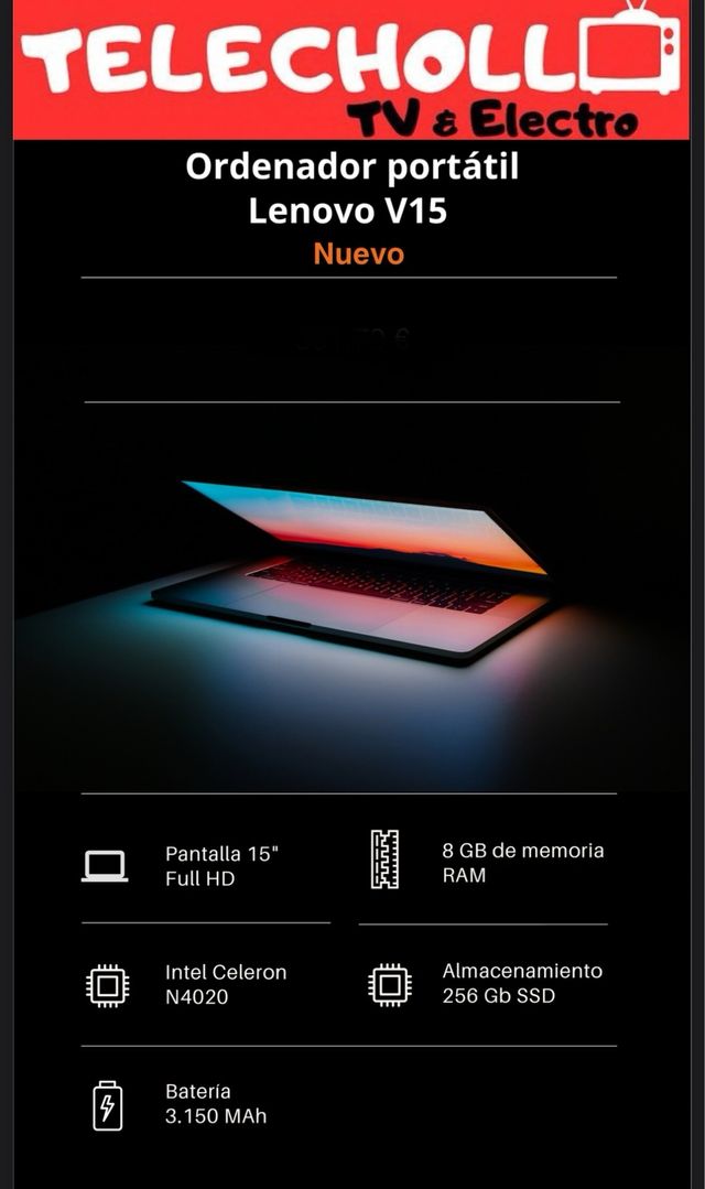 Lenovo V15 Celeron 8/256GB SSD W11H