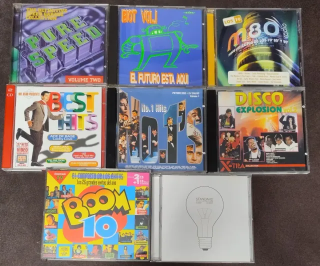 Lote 8 CDs Compilatorios Varios Géneros