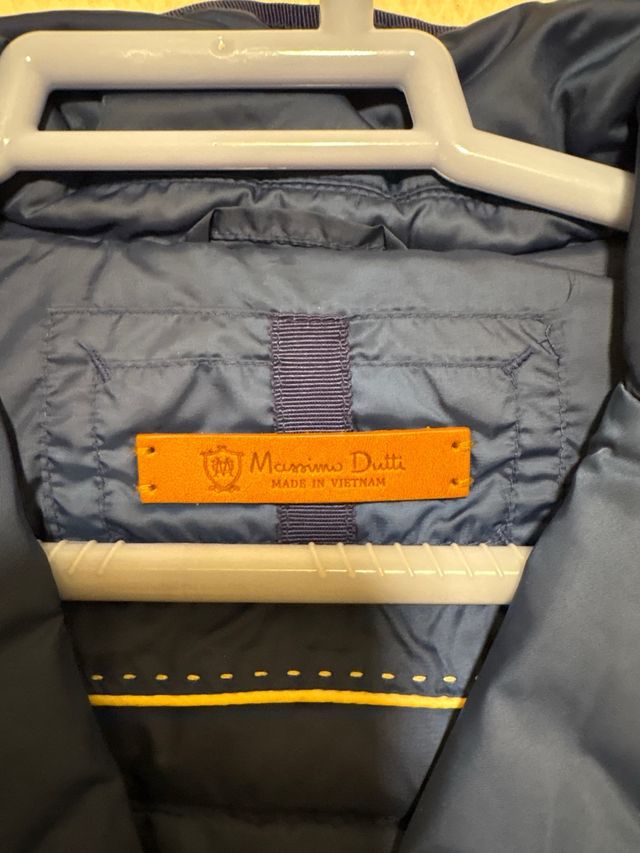 Chaqueta de mujer  acolchada azul, de plumas