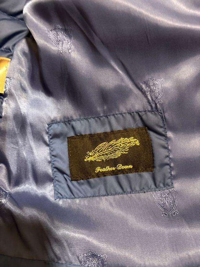 Chaqueta de mujer  acolchada azul, de plumas