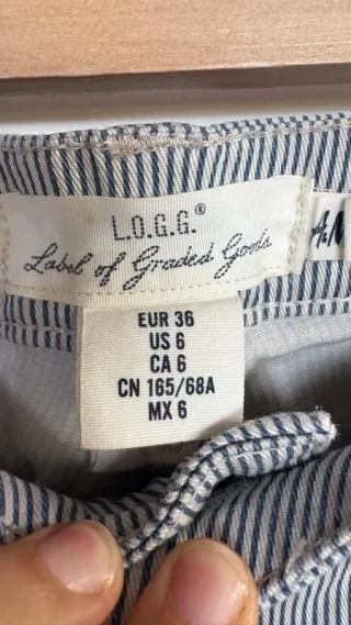 Pantalón H&M Mil Rayas Gris