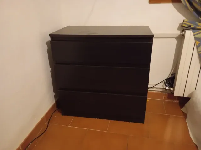 Cajonera 3 cajones madera negra