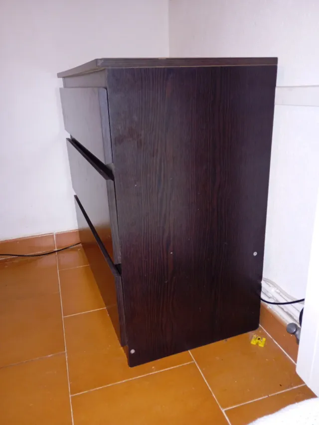 Cajonera 3 cajones madera negra