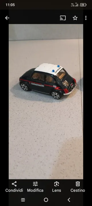 Macchinina Carabinieri Fiat 500