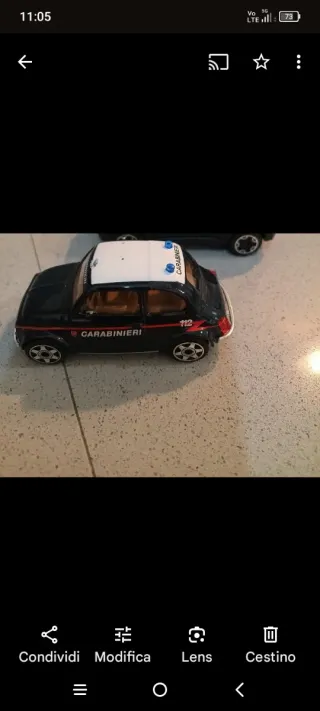 Macchinina Carabinieri Fiat 500