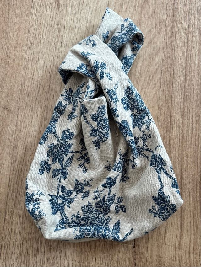 Bolso de tela vintage para pulso novo