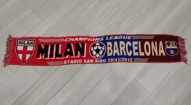 Sciarpa Milan vs Barcelona Champions League 2012