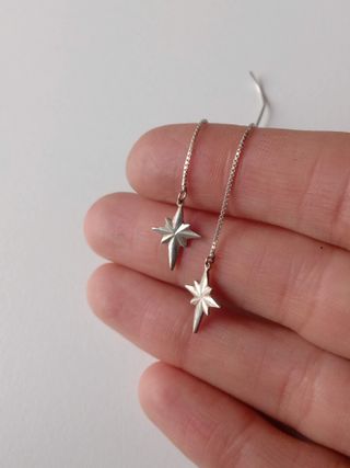 Pendientes Estrella / Star. Plata 925.