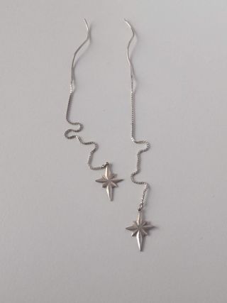 Pendientes Estrella / Star. Plata 925.