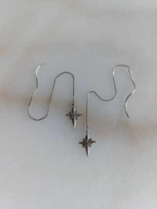 Pendientes Estrella / Star. Plata 925.