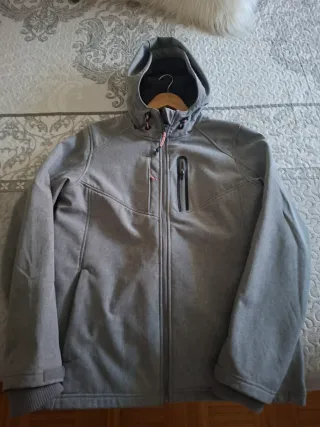 Cazadora térmica Borikem gris y rosa XL