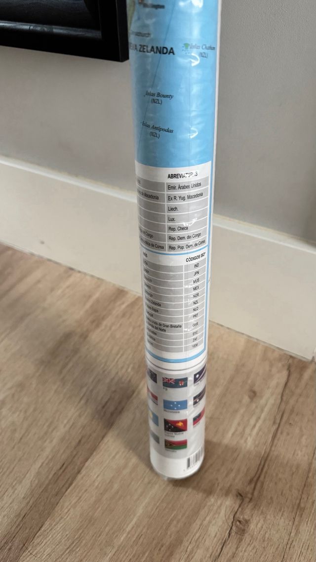 Mapa Mundi Grande Nuevo Sin Abrir