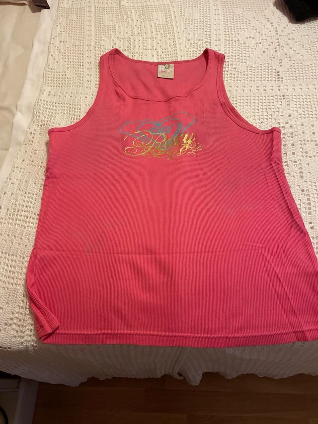 Camiseta Roxy Tirantes Rosa 16 años