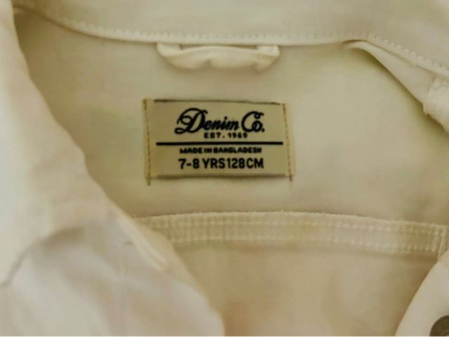 Cazadora niña Denim blanca Talla 7-8