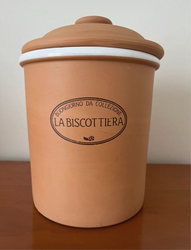 Biscottiera in terracotta smaltata