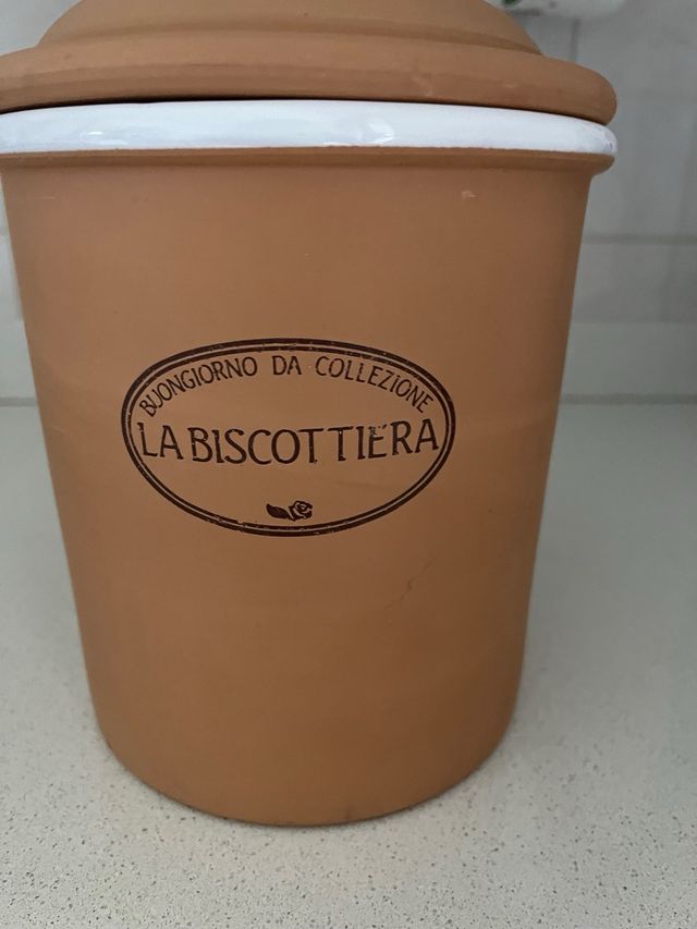Biscottiera in terracotta smaltata
