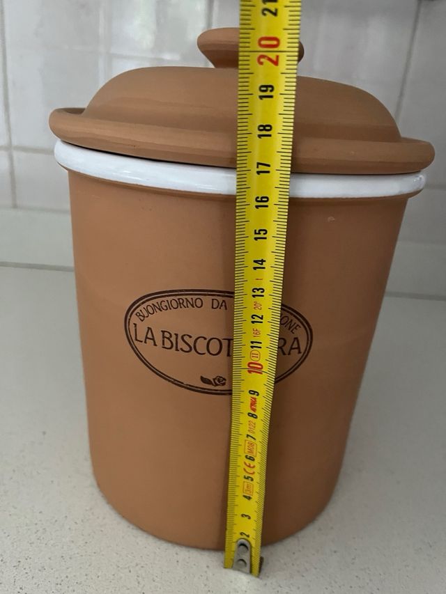 Biscottiera in terracotta smaltata