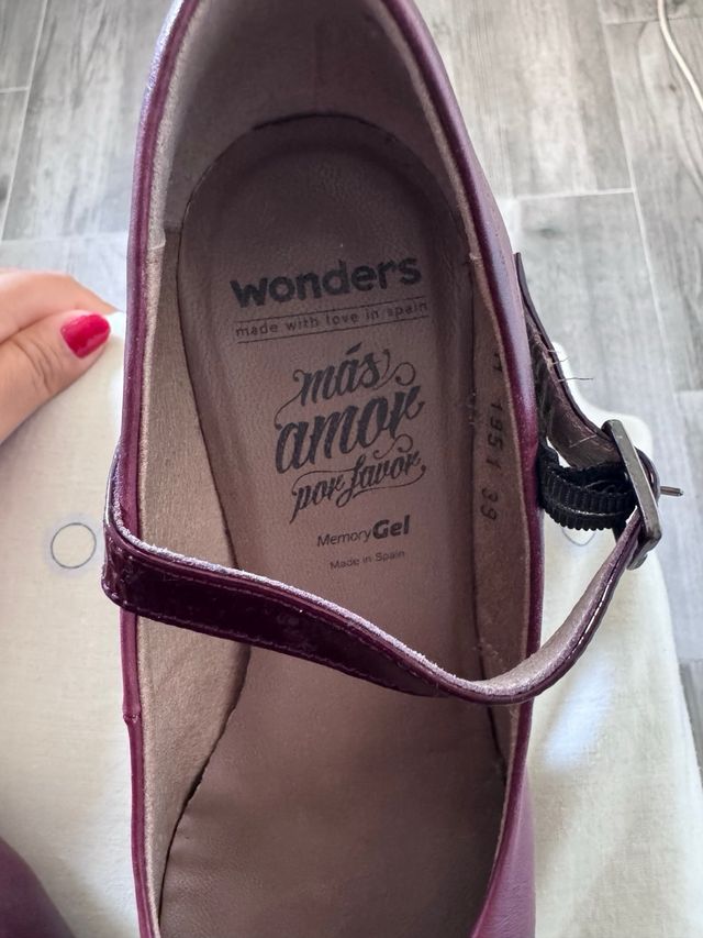 Zapatos Wonders Morados Talla 39