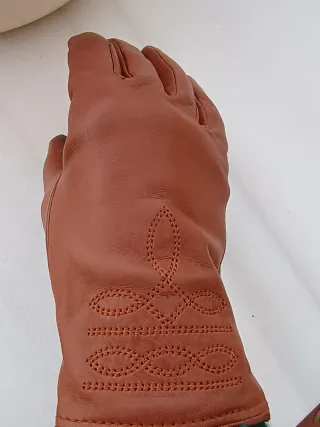 Guantes de piel Acosta señora vintage TALLA 7.5