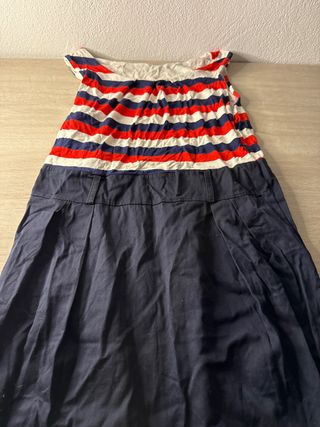 Vestido rayas azul, rojo y blanco