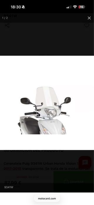 Cúpula Puig para scooter