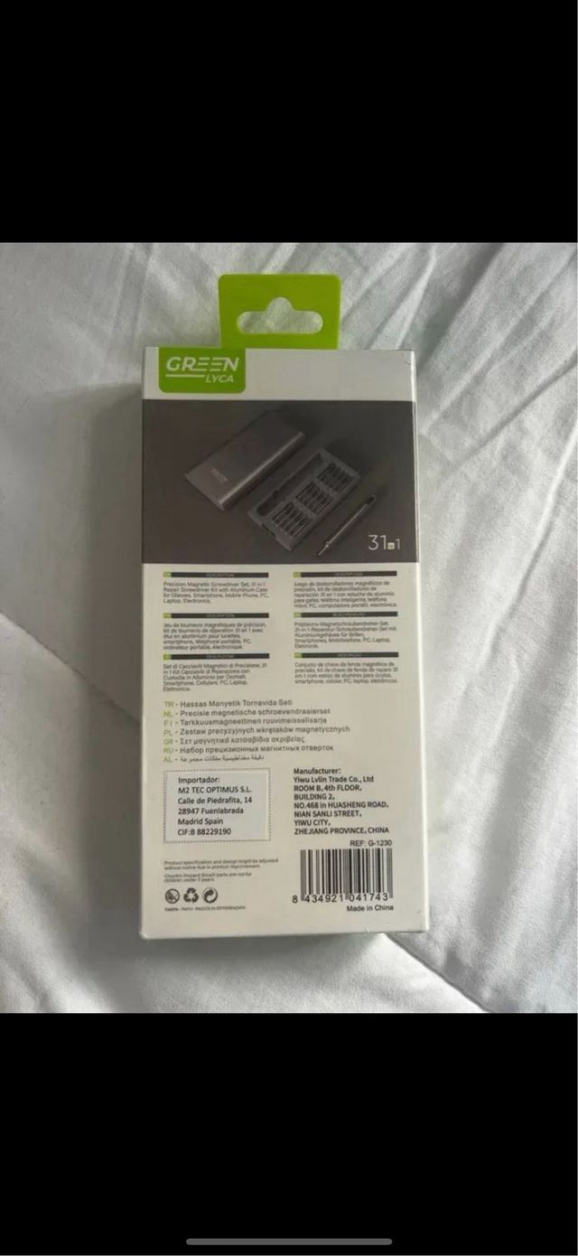 Juego de destornilladores Green Lyca de 18 piezas.