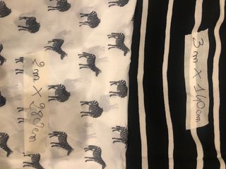 Tessuto stoffa zebra e righe poliestere