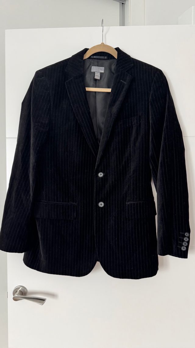 Traje H&M Veludo Preto Tamanho 50