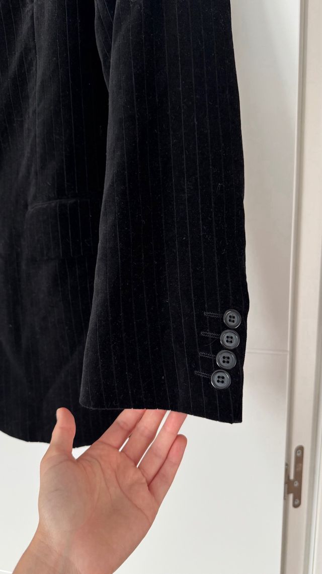 Traje H&M Veludo Preto Tamanho 50