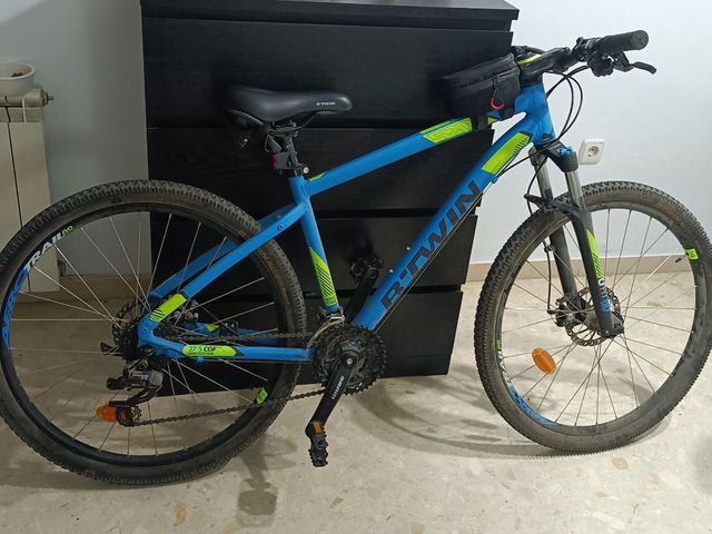 Bicicleta de Montaña Azul y Verde