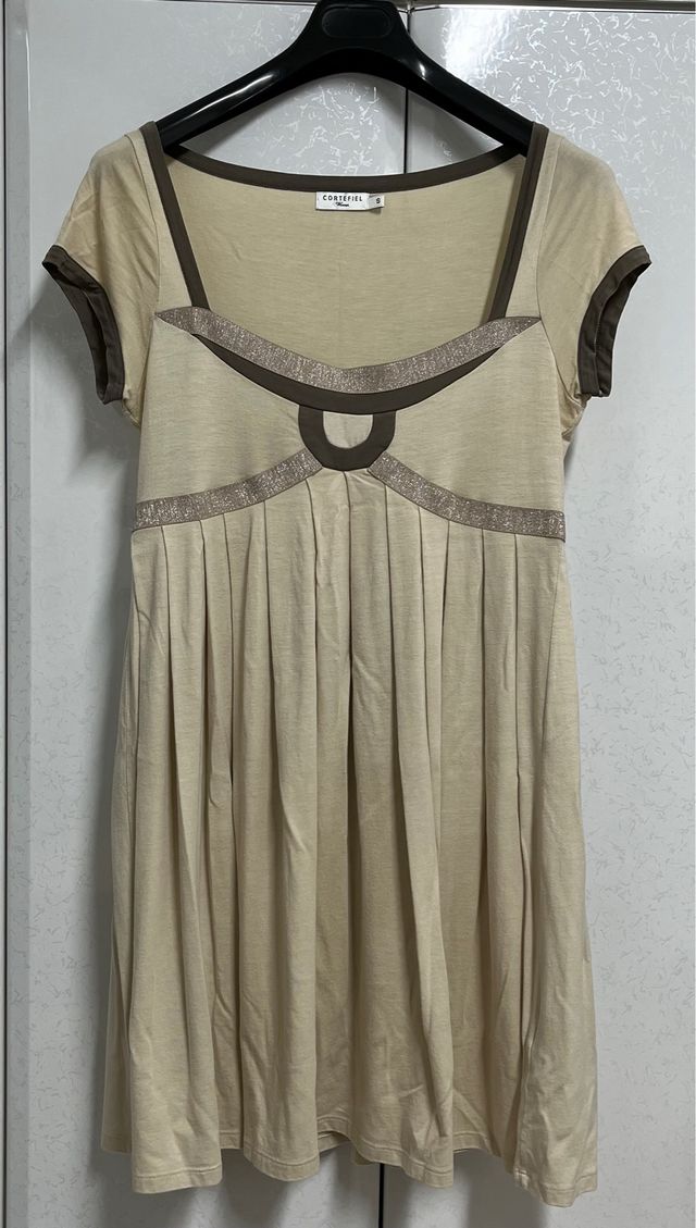 Vestido Cortefiel Beige Talla S