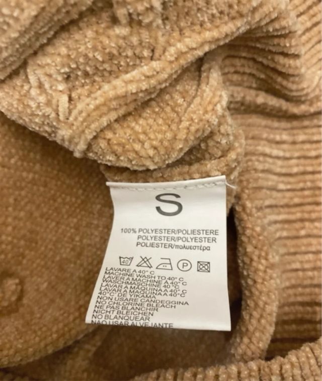 Maglione uomo collo alto beige taglia S