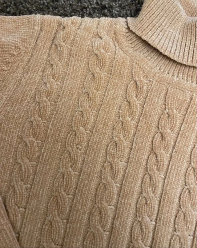 Maglione uomo collo alto beige taglia S