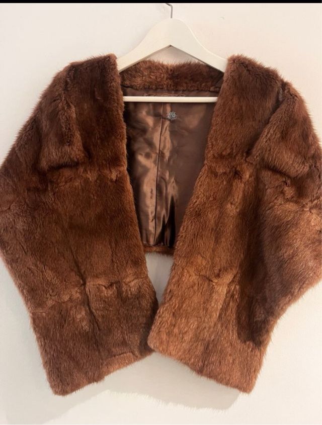 Stola di pelo marrone