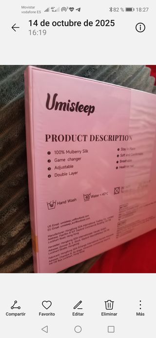 Nuevo precintado Gorro negro de seda para dormir