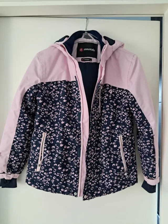 Chaqueta de esquí Mountain PRO rosa y azul
