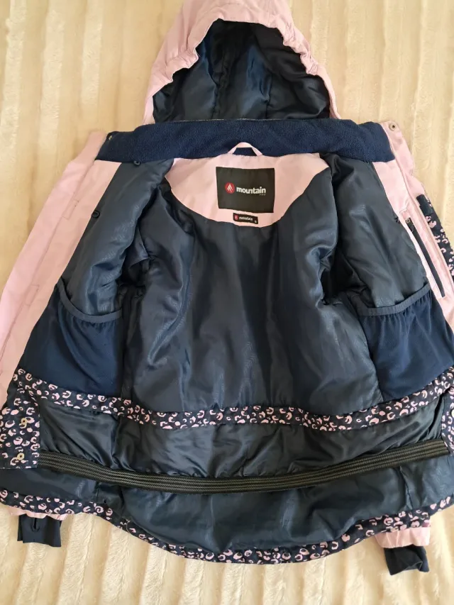 Chaqueta de esquí Mountain PRO rosa y azul