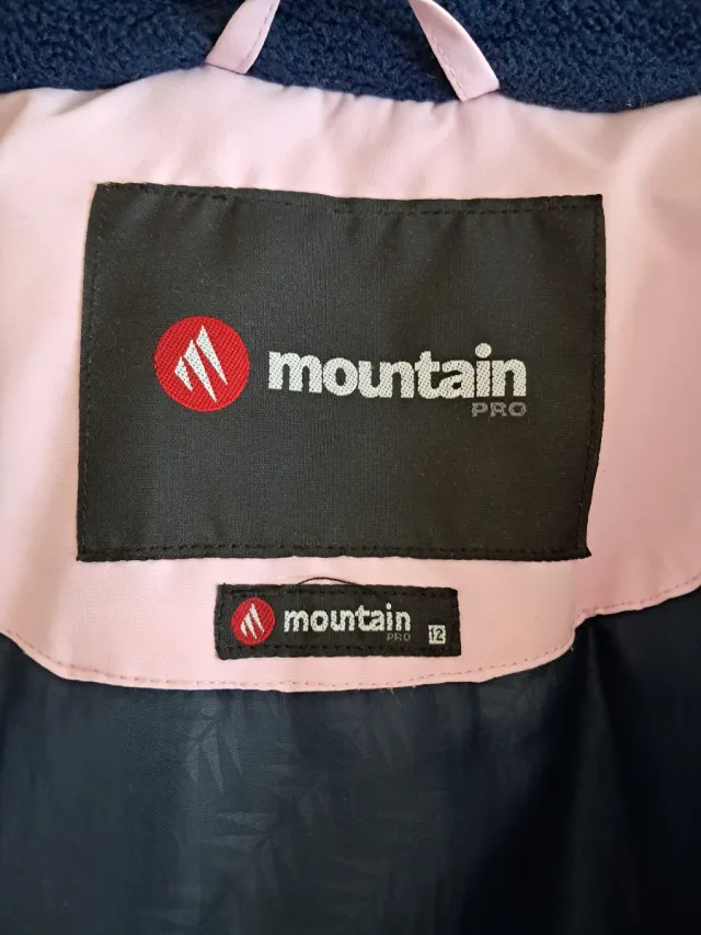 Chaqueta de esquí Mountain PRO rosa y azul
