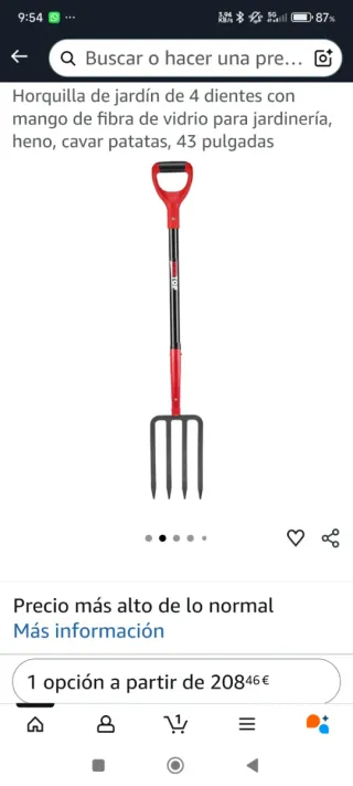 Horquilla de jardín 4 dientes