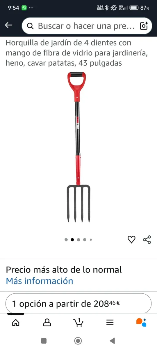 Horquilla de jardín 4 dientes