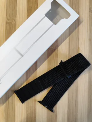 Cinturino Sport Loop Nylon Nero per Apple Watch