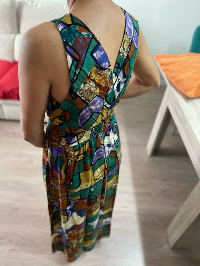 Vestido largo estampado verano