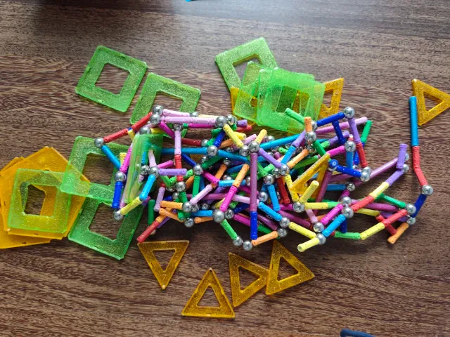 Juego Construcción Magnético Bloques Colores