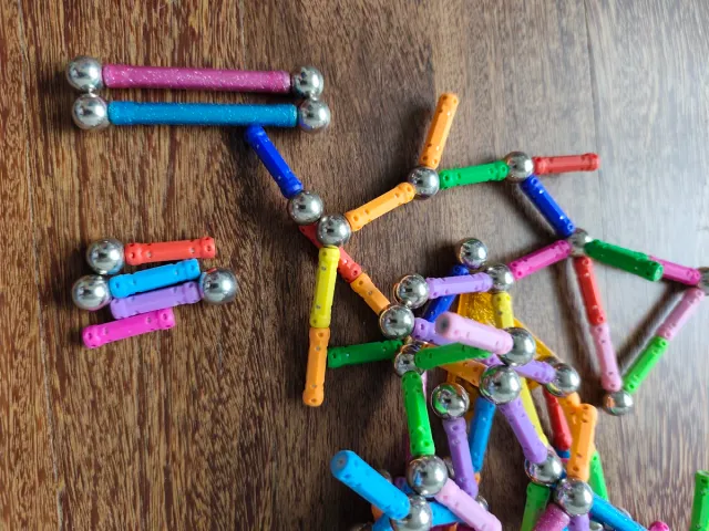 Juego Construcción Magnético Bloques Colores