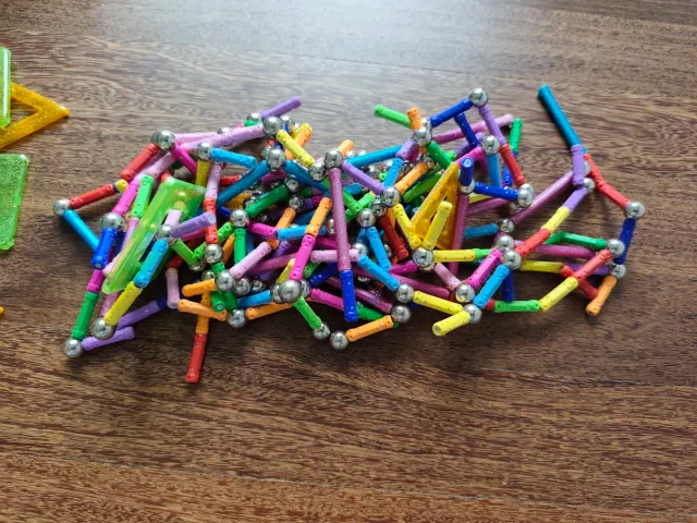 Juego Construcción Magnético Bloques Colores