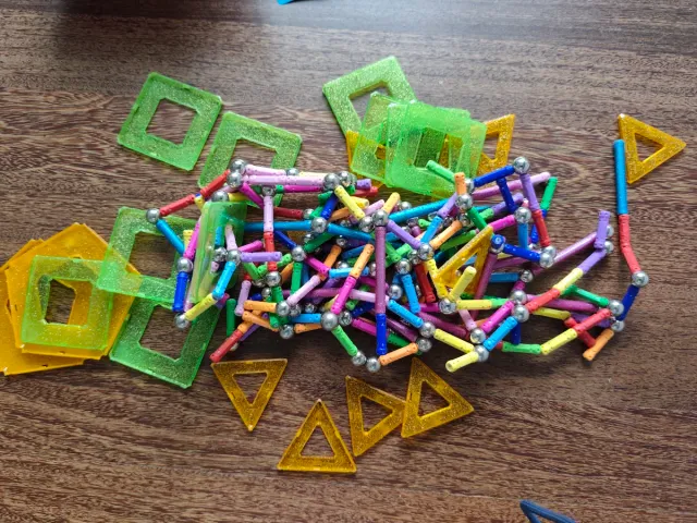 Juego Construcción Magnético Bloques Colores