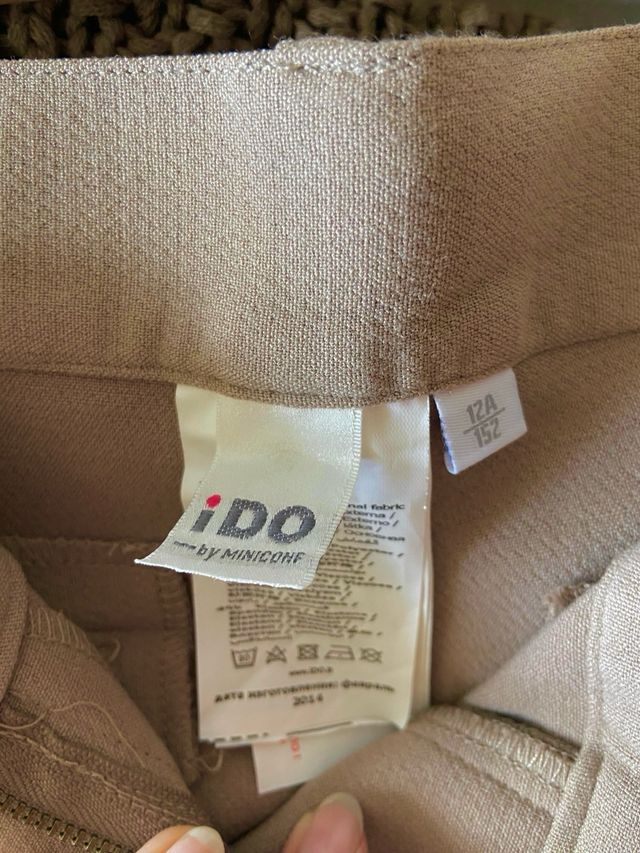 Pantalones beige vestir talla 12 años