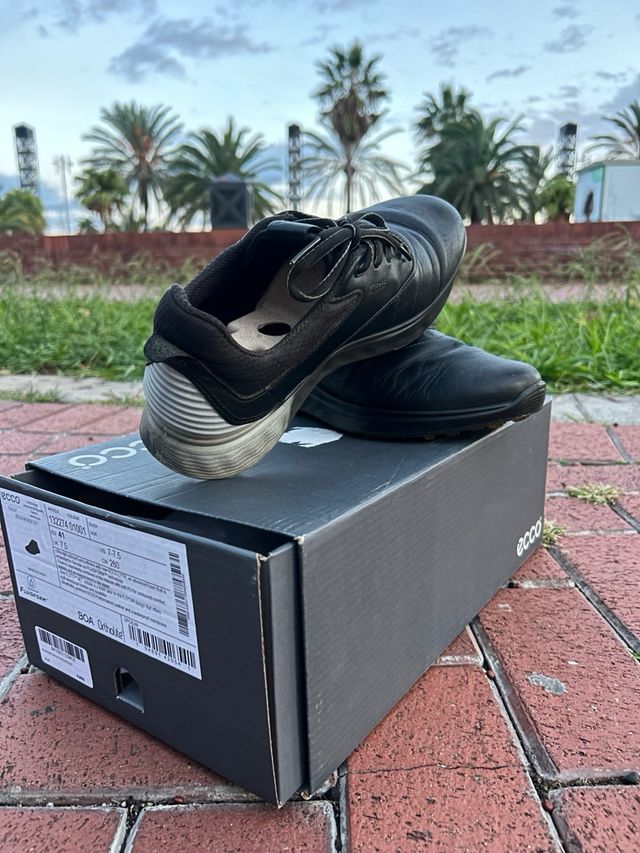 Zapatos Ecco Mujer Negro/Gris en perfecto estado 